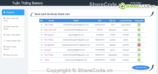 Laravel,code web bán đồ ăn,đồ án tốt nghiệp,website bán hàng,web bán bánh,hỗ trợ